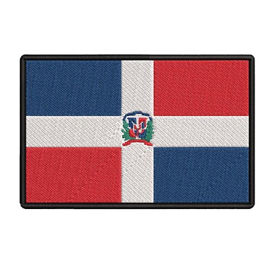 DOMINICAN REPUBLIC FLAG PATCH CARIBBEAN EMBLEM embroidered iron-on PARCHE BADGE