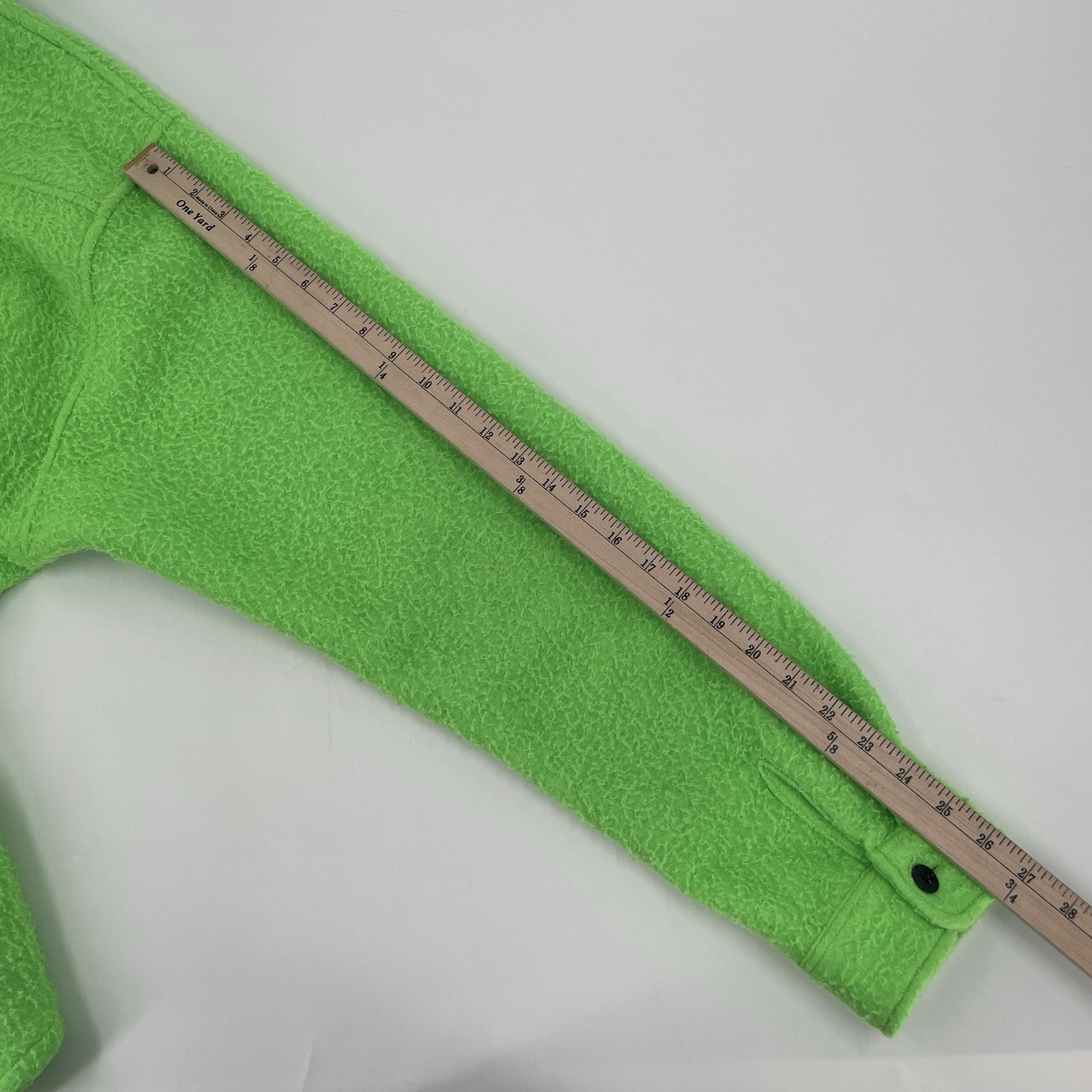 Rare Stussy Casentino Mapel Pilling Shirt Jacket in Neon Green Mens Size XL thumbnail 13