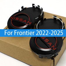 4pc 63mm For Frontier 2022-2025 Wheel Center Hub Caps Black Red 40342-6ta1a