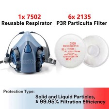 3M Half Face Respirator Mask P100 Particulate Welding Painting Dust Construction