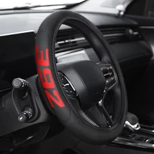 Leather Steering Wheel Cover Compatible with Cars Accessories,  Red 392