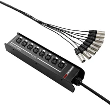 CableWorks By Gator Cases Backline Series 8x0 Drop Snake - 25 Feet, (8) Channel