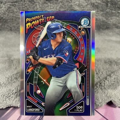 Wyatt Langford 2024 Bowman Prospect Power-Up #PP-3 Texas Rangers