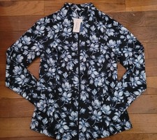 NWT Tommy Bahama Yoga Full Zip Jacket Pullover S Navy Pockets UPF 50