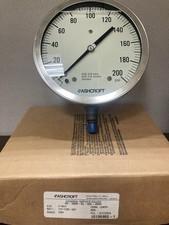 Ashcroft 60-1009-SL-02L-200 Pressure Gauge 0-200 Psi.