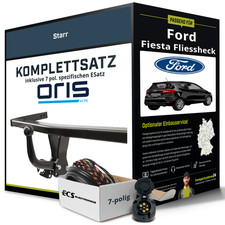 Für FORD Fiesta VI Typ CB1 , CCN Anhängerkupplung starr +eSatz 7pol 08- NEU