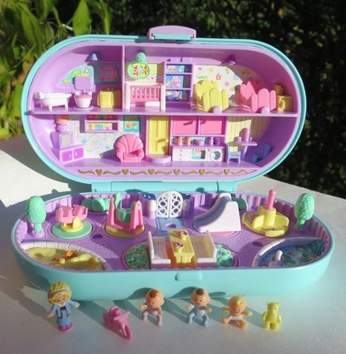 Polly Pocket Babysitting Stamper 1992  % Komplett Stempel Babys Bluebird