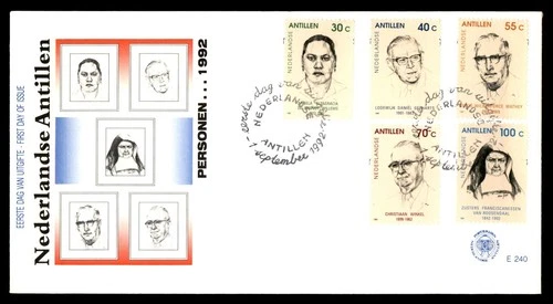 Mayfairstamps Netherlands Antilles FDC 1992 historical figures First Day Cover a