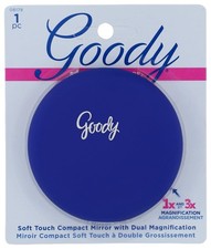 Goody 1937050 Soft Touch Compact Mirror, Dual Magnification, Assorted Colors