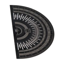 Black Stainless Steel Angle Protractor Precision Marking Protractor Angle Mea...