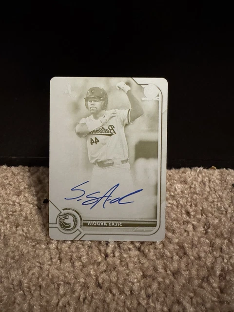 2022 Bowman Silas Ardoin Auto 1/1 Printing Plate Draft Orioles #CDA-SA