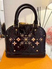 Original Louis Vuitton Tasche Alma BB Vernis Flower amarante purse Monogram