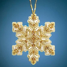 Wichelt Imports, Inc. Golden Snowflake Ornament Counted Cross-Stitch Kit