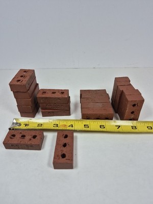 20 Belden Brick Co. Mini Decorative Bricks 2 x 1 x .25 Stamped P.O.M.E.S 1986