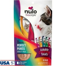 Grain Free Lickable Cat Treats Meal Topper Hydration Digestive Support 10 Pack