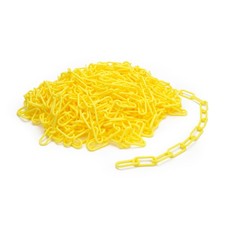 Steelman 100ft. Hi Viz Yellow Plastic Safety Chain Barrier 302230 Steelman 100ft. Hi Viz Yellow Plastic Safety Chain Barrier 302230