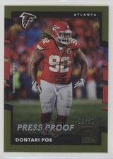 2017 Panini Donruss Press Proof Gold 6/50 Dontari Poe #291 0t2