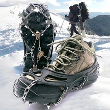 19 Studs Ice Crampons Snow Grips Anti Slip Over Boot Shoe Spikes Cleats Grippers