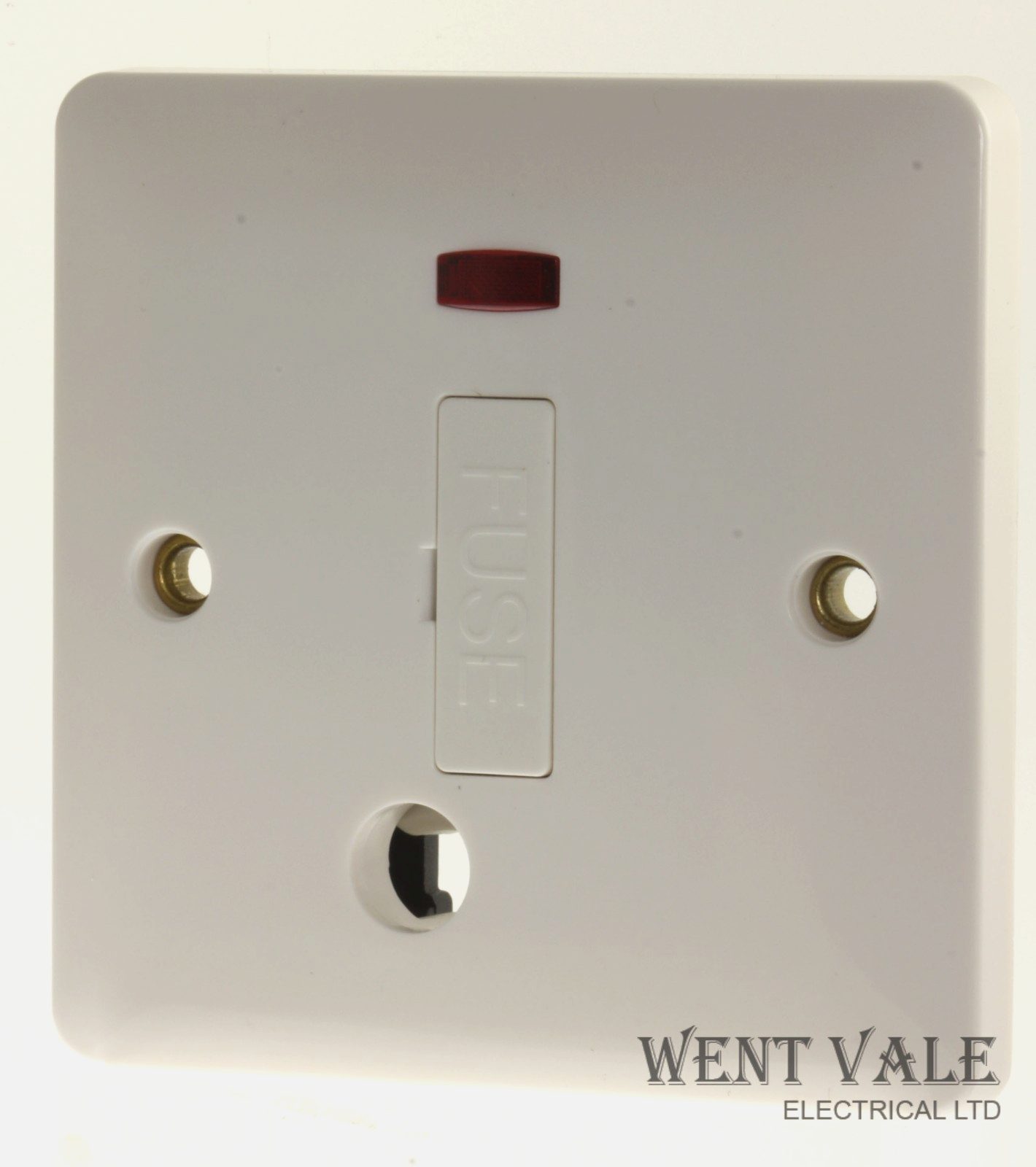 MK Base - MB1030WHI - 13a Unswitched Fused Connection Unit + LED + Flex Outlet