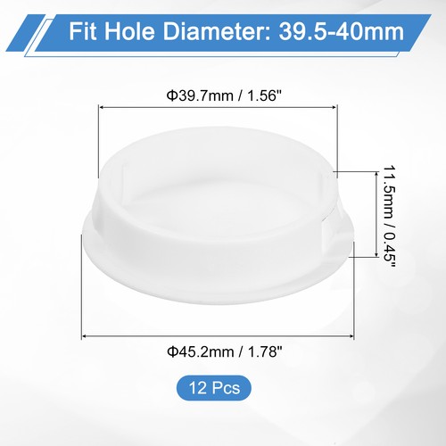 12Pcs 40mm(1-9/16") Flush Type Panel Round Snap in Fastener, White - Bild 2 von 6