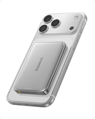 Baseus Picogo Power Bank, 0.5'' Ultra Slim 10000mah, Polished Natural Titanium