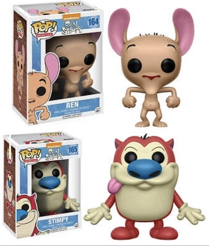 #164 Ren and #165 Stimpy Funko Pop
