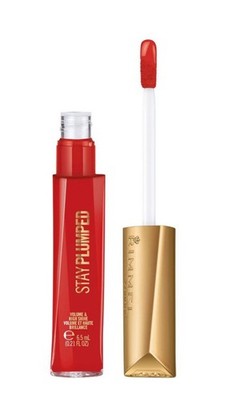 Rimmel Stay Plumped Volume & High Shine Lip Gloss, 500 Saucy Red