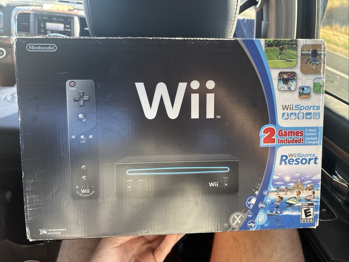 Nintendo Wii With Wii Sports + Wii Sports Resort Black