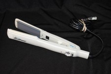 Bio Ionic One Pass NS 38 White Flat Iron Hair Straightener 5 Heat Settings GUC 