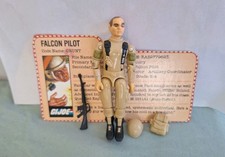 GI Joe 1983 Tan Grunt v2 100 Complete Falcon Pilot Figure G.I 3.75 ARAH Vintage