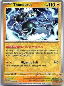 Thundurus 070/197 Obsidian Flames Reverse Holo