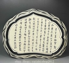 Old Chinese Dynasty CiZhoun Kiln Porcelain Poetry Word Pillow Weeping willow