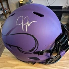 Justin Jefferson Minnesota Vikings signed  Helmet Beckett Authentic Speed Rave