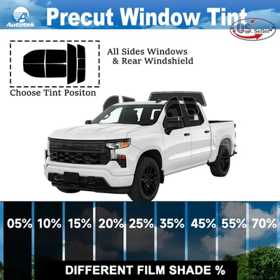 Computerized Custom PreCut 2Ply Window Tint Film Kit For ALL Silverado 1500 Crew - Image 1 of 4