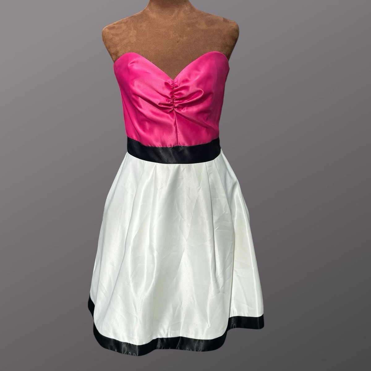 Y2K Jessica McClintock Gunne Sax Dress Strapless Satin Semi Formal Party Sz  7 | eBay