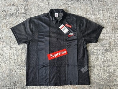 SUPREME x NIKE MESH S/S SHIRT SCHWARZ (L) DSWT SS24