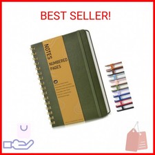 Lined Spiral Journal Notebook, A5 Hardcover Spiral Journals for Women Men, 150 N