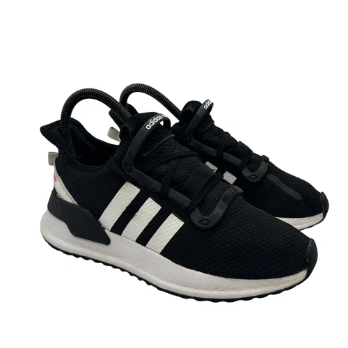 Scarpe Adidas sneakers da corsa ragazzo taglia 4 nere bianche tre strisce G28108