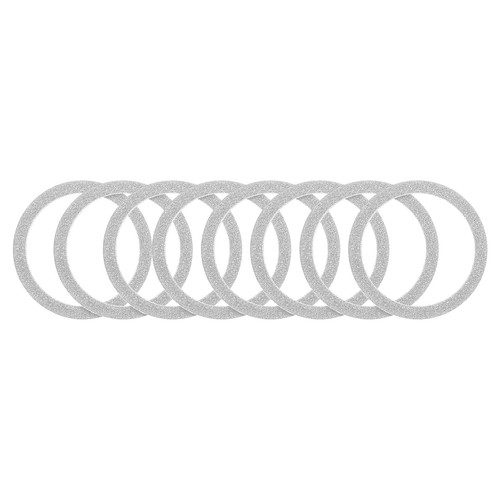 8Pcs Magnetic Sticker Ring, Metal Sparkle Magnetic Adapter Ring, Silver - Afbeelding 1 van 7