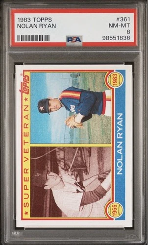 1983 Topps Nolan Ryan Super Veteran PSA 8 NM-MT (New Slab)