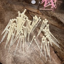 Lot Of 76 White Plastic Hair Pins