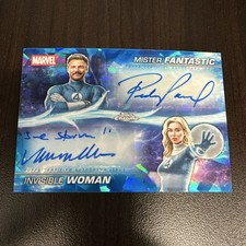 Topps Marvel Chrome Sapphire Mister Fantastic & Invisible Woman Dual Auto 10/10
