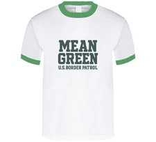 Mean Green U.s. Border Patrol Green Ringer T Shirt
