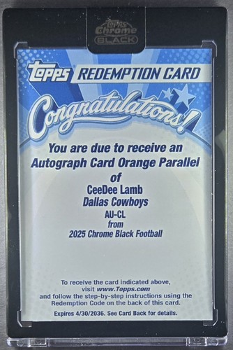 2025 Topps Chrome CeeDee Lamb Chrome Autographs (RAW)