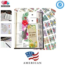 Bible Index Tabs New & Old Testament Tabs Matte Laminated Floral Design - 122...