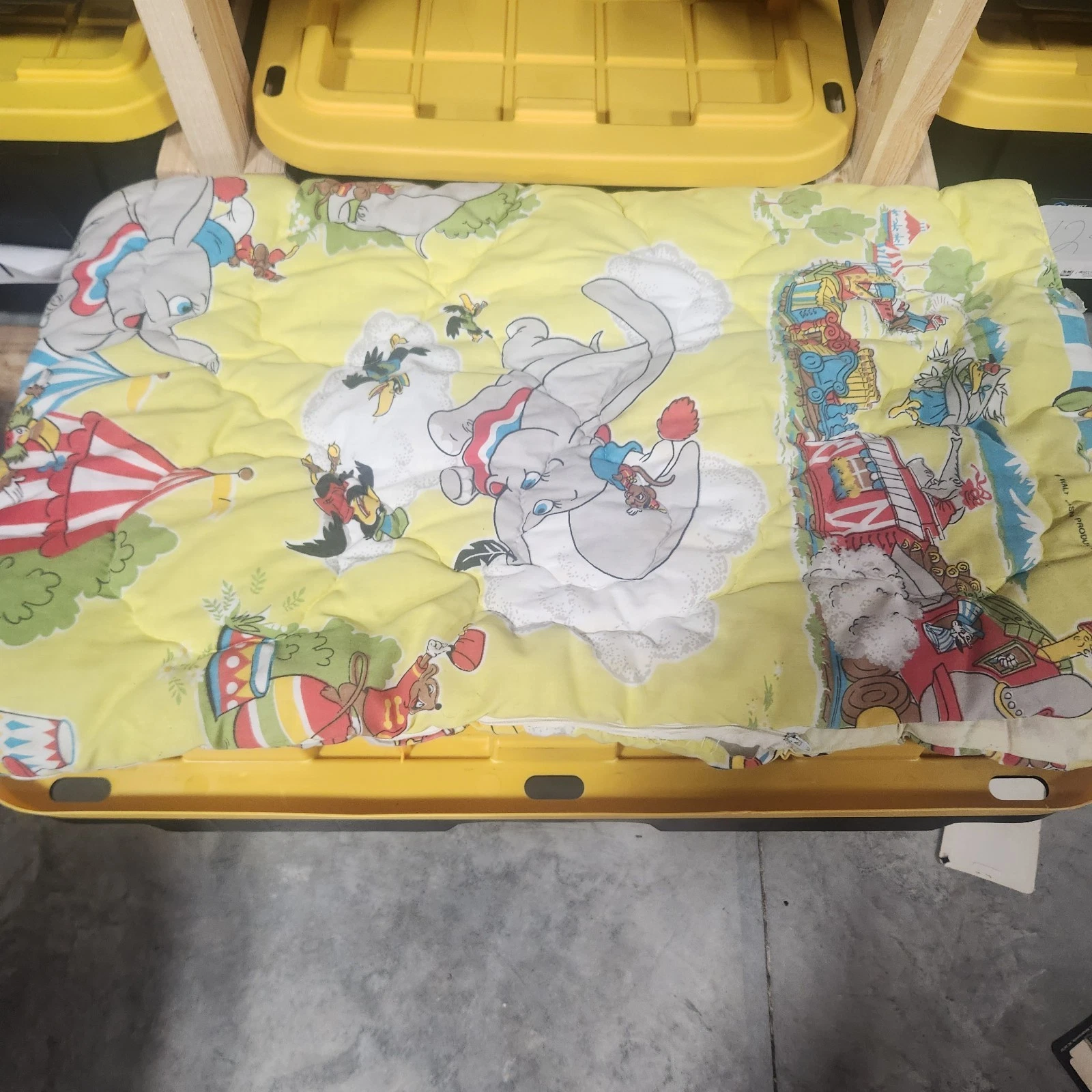 RARE Vintage Walt Disney DUMBO Circus Kids Sleeping Bag 30" H16