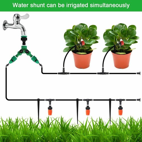 100ft Drip Irrigation System Garden Plant Self Watering Hose Micro Sprinkler Kit - 第 7/10 張圖片