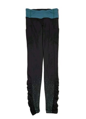 Lululemon Size 4 Speed Tight Lights Out Forge Green Reflective Legging