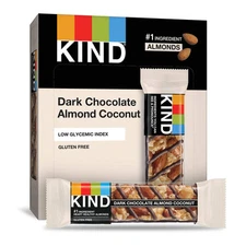 KIND Dark Chocolate Almond Coconut Snack Bar 6 Count Gluten Free Fiber Rich