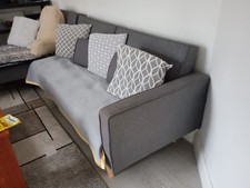 4 seater Grey Corner sofa bed used